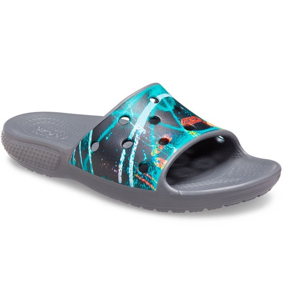 Unisex Kids' Crocs Classic Multi-Galaxy Slide Size J4 New - Picture 2 of 7